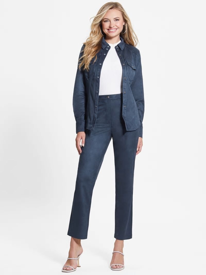 Guess Kelly Straight Pants - Blackened Blue Guess Kelly Straight Pants - Blackened Blue