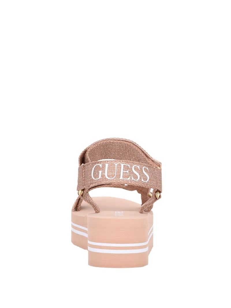 Guess Avin Platform Sport Sandals - Pink Multi Fabric Guess Avin Platform Sport Sandals - Pink Multi Fabric