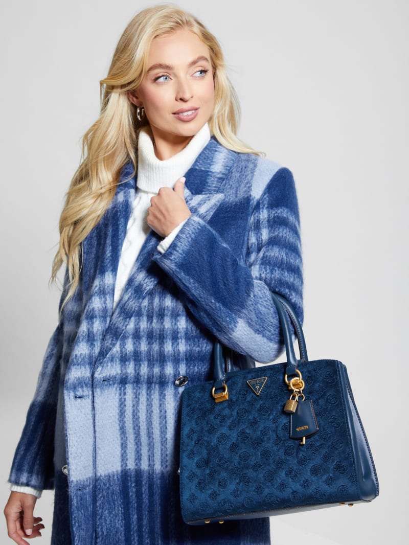Guess Ales Girlfriend Satchel - Blue Guess Ales Girlfriend Satchel - Blue