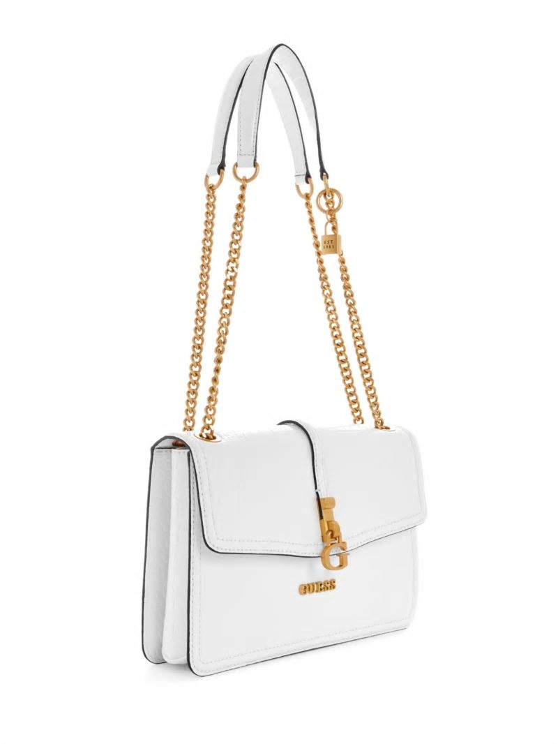 Guess James Convertible Crossbody Flap Bag - White Multi Guess James Convertible Crossbody Flap Bag - White Multi