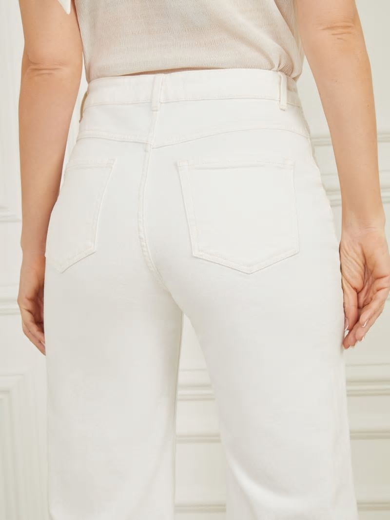 Guess Lyric Wide Leg Denim Pant - Chalk Wash Guess Lyric Wide Leg Denim Pant - Chalk Wash