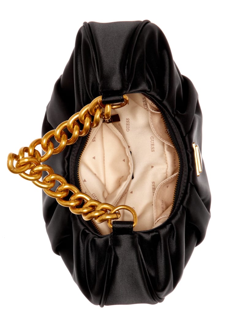 Guess Tori Satin Shoulder Bag - Black Guess Tori Satin Shoulder Bag - Black