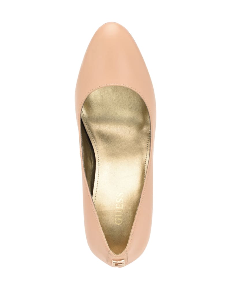 Guess Cador Leather Stiletto Heels - Light Natural 110 Guess Cador Leather Stiletto Heels - Light Natural 110