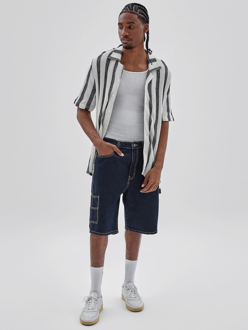 Guess GUESS Originals Open-Knit Camp Shirt - Sandy Shore Multi Guess GUESS Originals Open-Knit Camp Shirt - Sandy Shore Multi