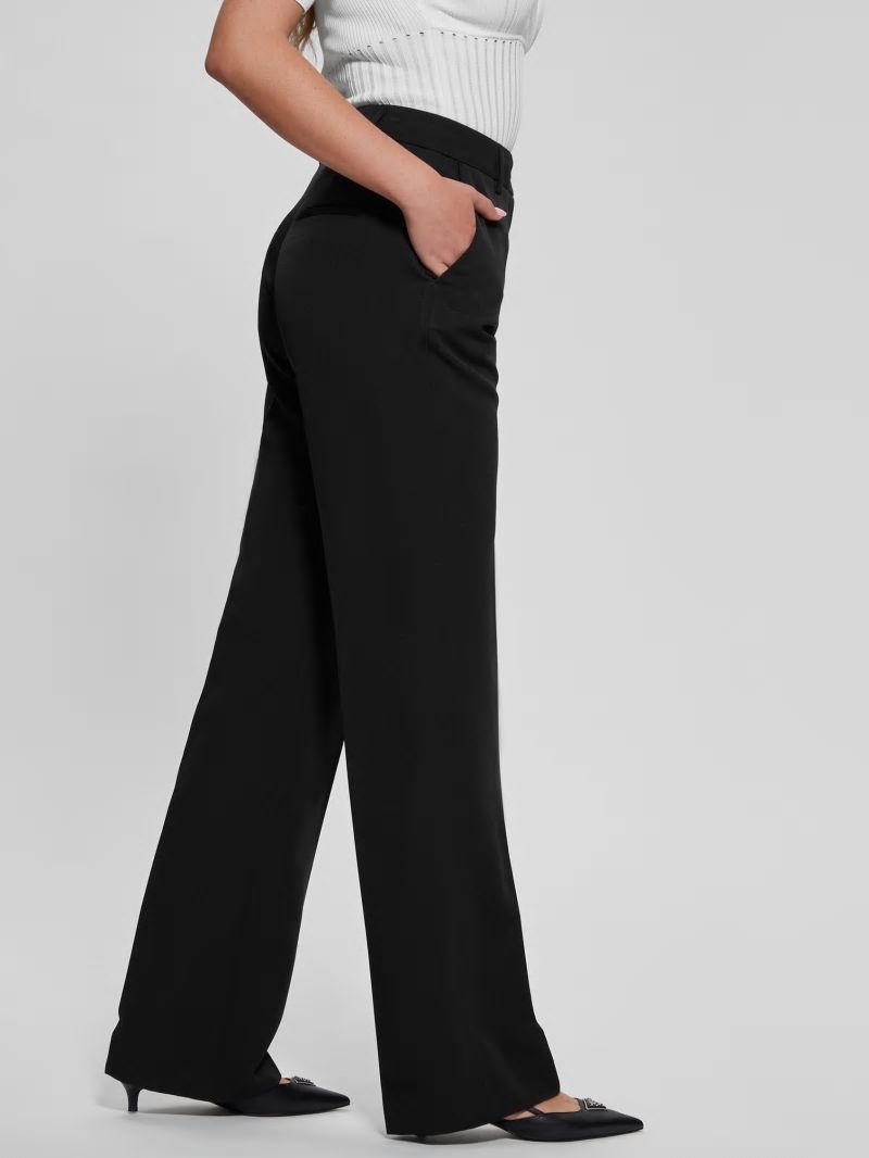 Guess Eco Carla Straight Pants - Black Guess Eco Carla Straight Pants - Black