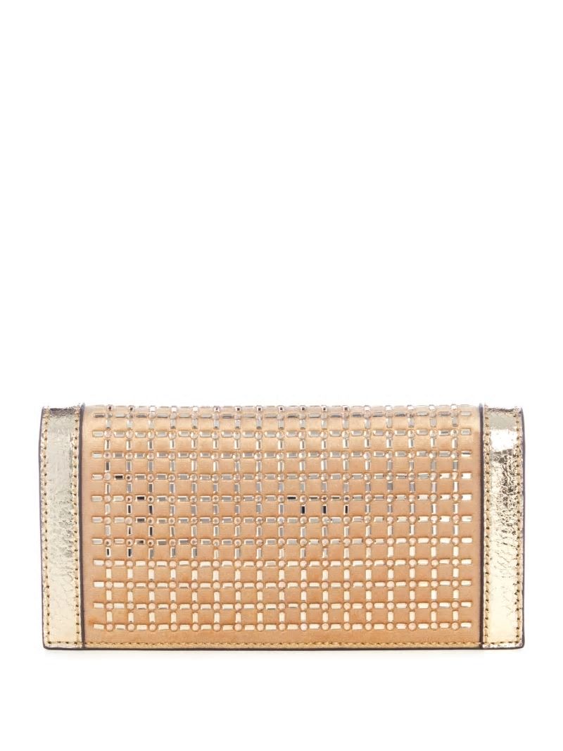 Guess Gilded Glamour Mini Crossbody Clutch - Gold Guess Gilded Glamour Mini Crossbody Clutch - Gold