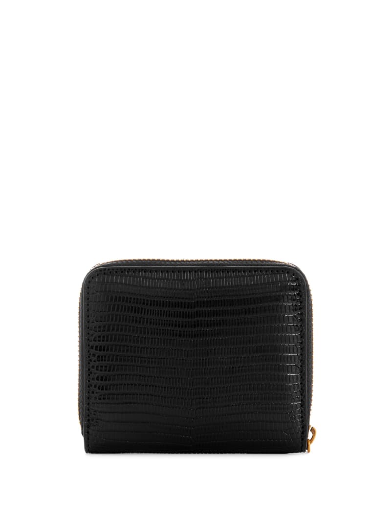 Guess Ginevra Small Zip-Around Wallet - Black Floral Print Guess Ginevra Small Zip-Around Wallet - Black Floral Print