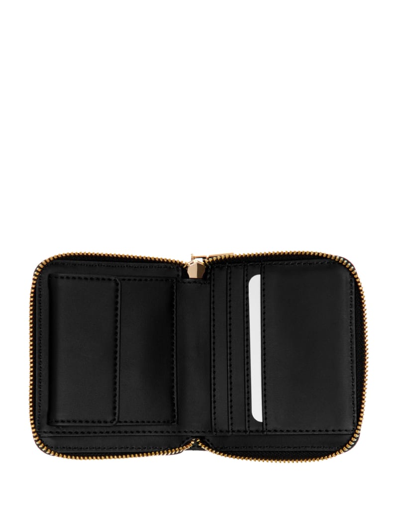 Guess Ginevra Small Zip-Around Wallet - Black Floral Print Guess Ginevra Small Zip-Around Wallet - Black Floral Print