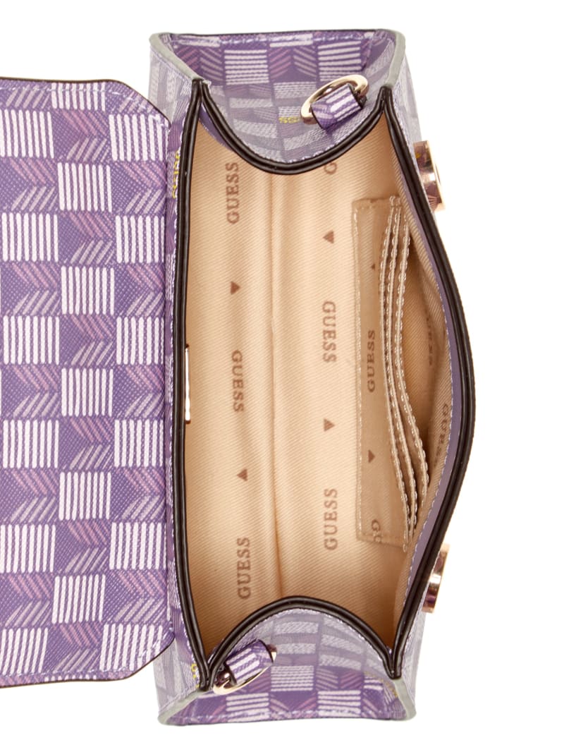 Guess Hallie Mini Fold-Over Flap Bag - Lilac Guess Hallie Mini Fold-Over Flap Bag - Lilac
