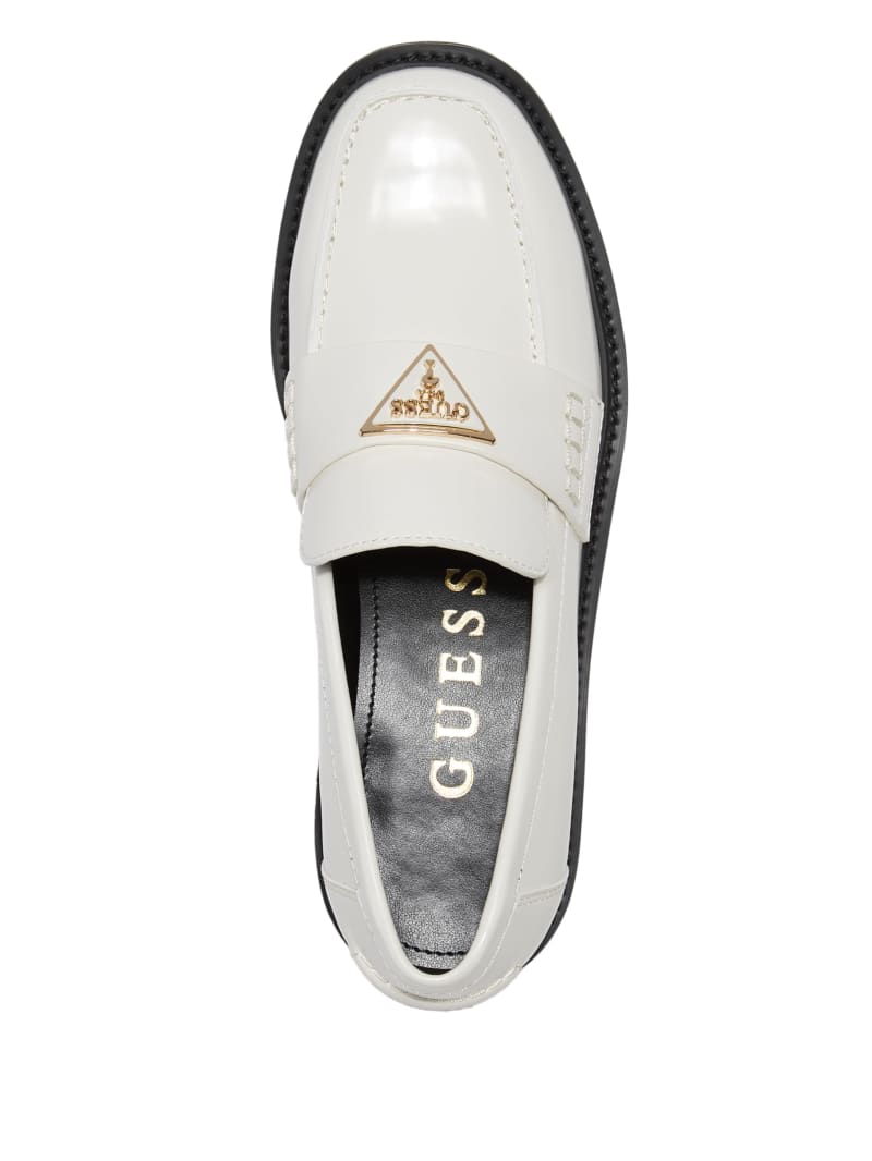 Guess Shatha Triangle Loafers - Ivory 150 Guess Shatha Triangle Loafers - Ivory 150
