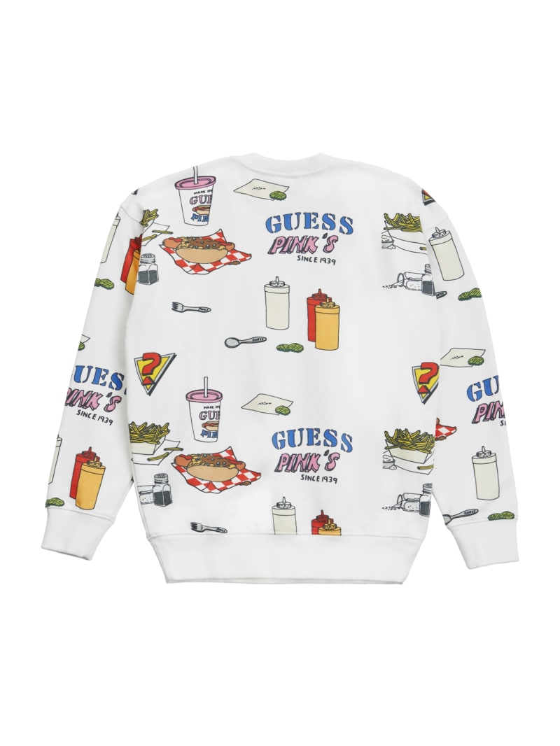 Guess GUESS Originals x Pink's Hot Dogs Sweatshirt - Pure White Multi Guess GUESS Originals x Pink's Hot Dogs Sweatshirt - Pure White Multi