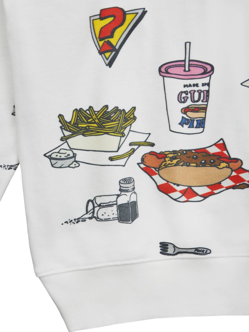 Guess GUESS Originals x Pink's Hot Dogs Sweatshirt - Pure White Multi Guess GUESS Originals x Pink's Hot Dogs Sweatshirt - Pure White Multi