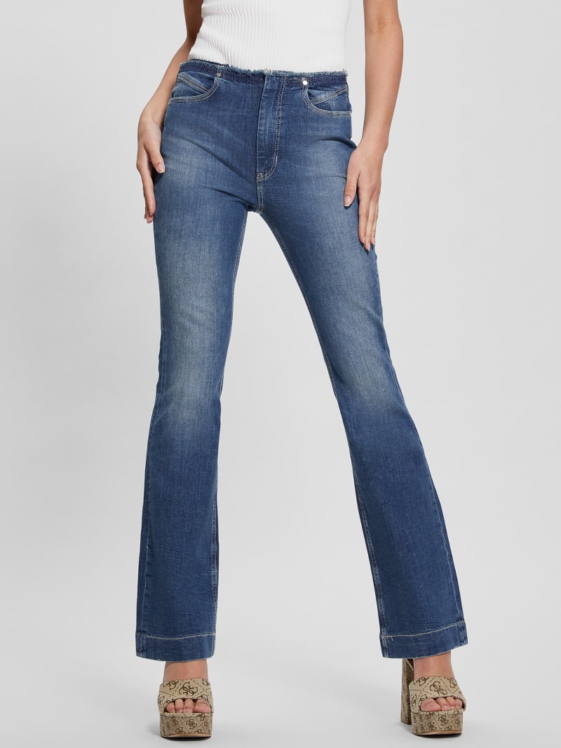 Guess Eco Pop '70s Frayed Flared Jeans - The Lima Guess Eco Pop '70s Frayed Flared Jeans - The Lima