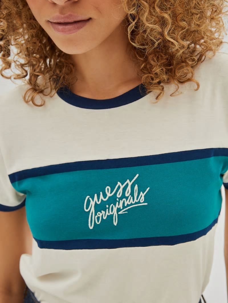 Guess GUESS Originals Ringer Baby Tee - Dove White Guess GUESS Originals Ringer Baby Tee - Dove White