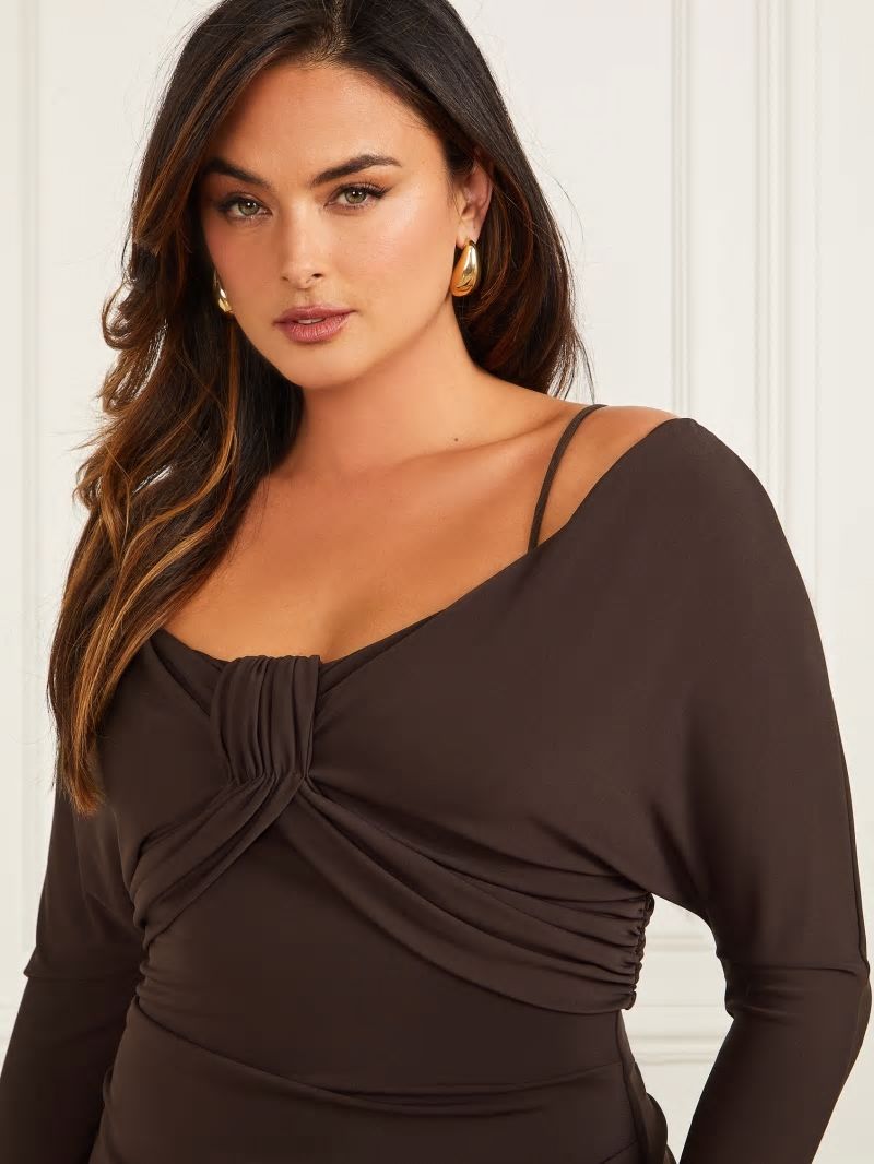 Guess Giselle Bodycon Dress - Cold Brew Guess Giselle Bodycon Dress - Cold Brew
