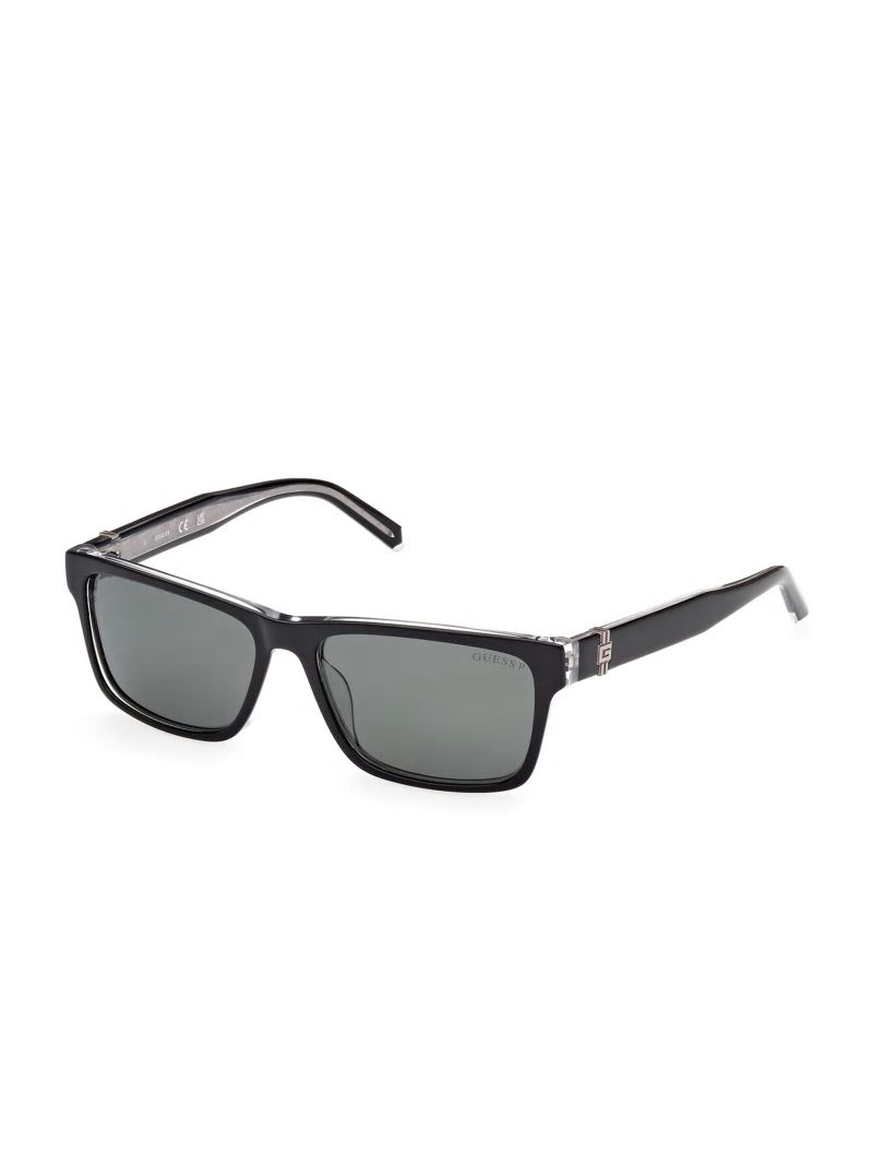 Guess Myles Plastic Square G Cube Sunglasses - Black Guess Myles Plastic Square G Cube Sunglasses - Black