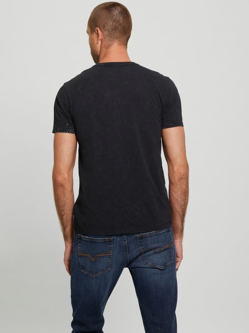 Guess Bandana Border Tee - Jet Black Multi Guess Bandana Border Tee - Jet Black Multi