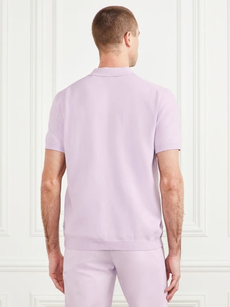 Guess Formal Performance Sweater Polo - New Light Lilac Guess Formal Performance Sweater Polo - New Light Lilac