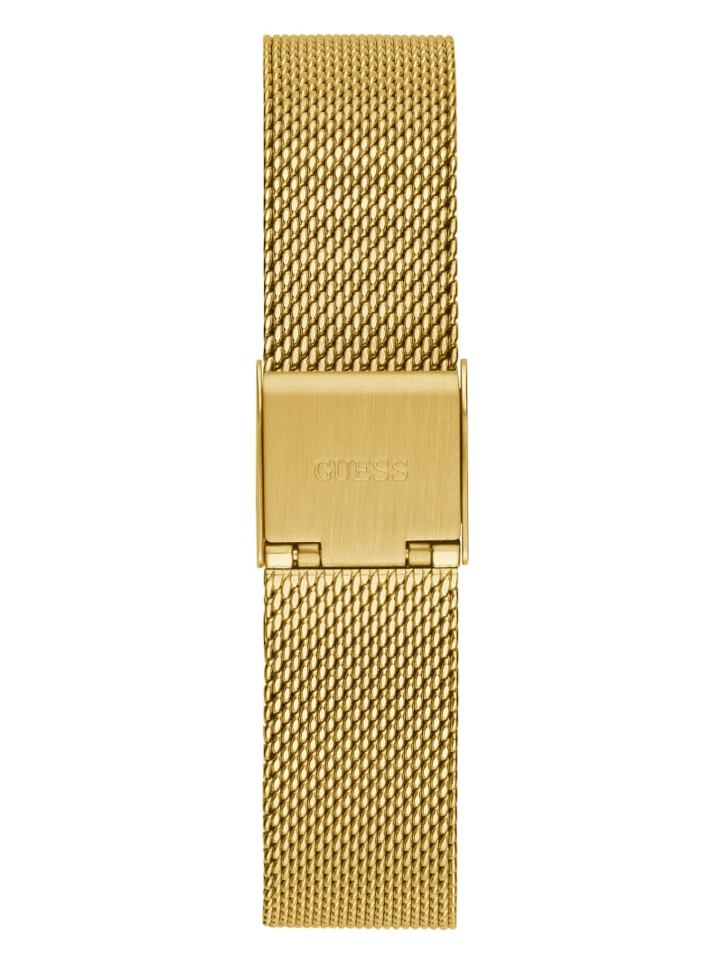 Guess Gold-Tone and Green Mesh Analog Watch - Gold Guess Gold-Tone and Green Mesh Analog Watch - Gold