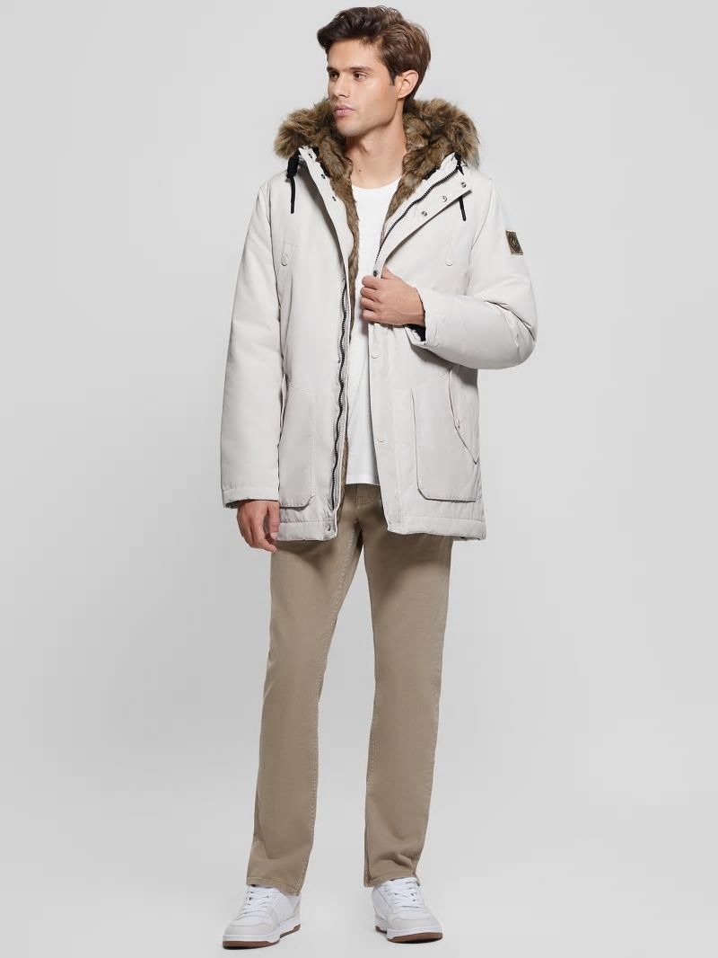 Guess Winter Faux-Fur Parka - Muted Stone Guess Winter Faux-Fur Parka - Muted Stone