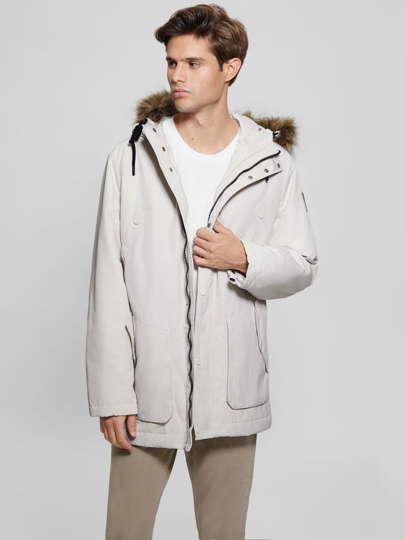 Guess Winter Faux-Fur Parka - Muted Stone Guess Winter Faux-Fur Parka - Muted Stone