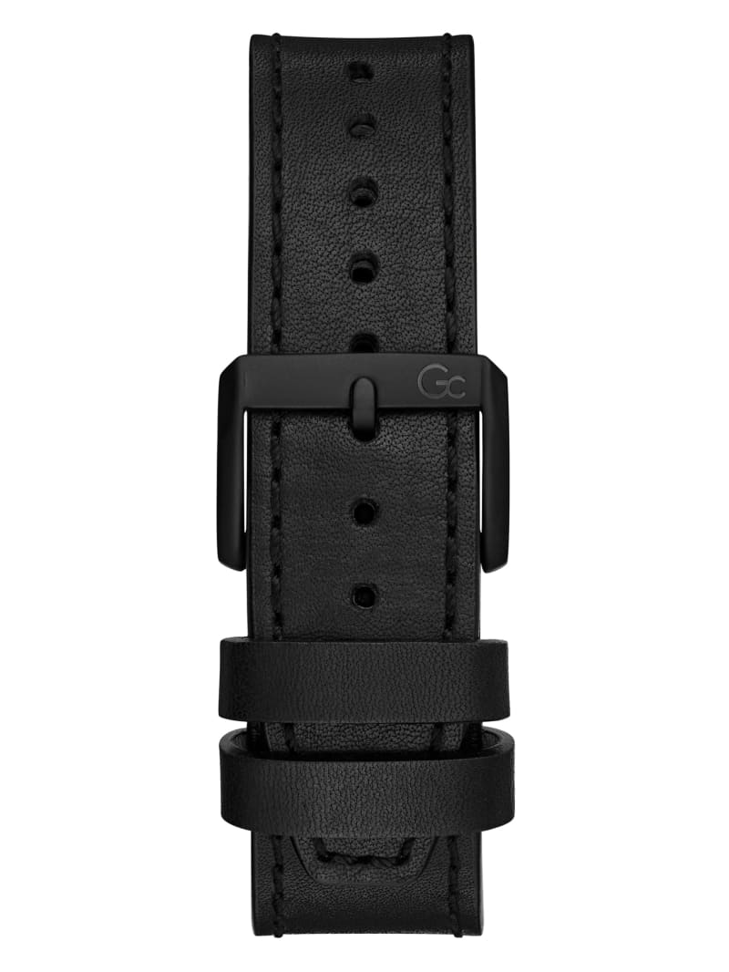 Guess Gc Black Leather Chronograph Watch - 001 Black Guess Gc Black Leather Chronograph Watch - 001 Black