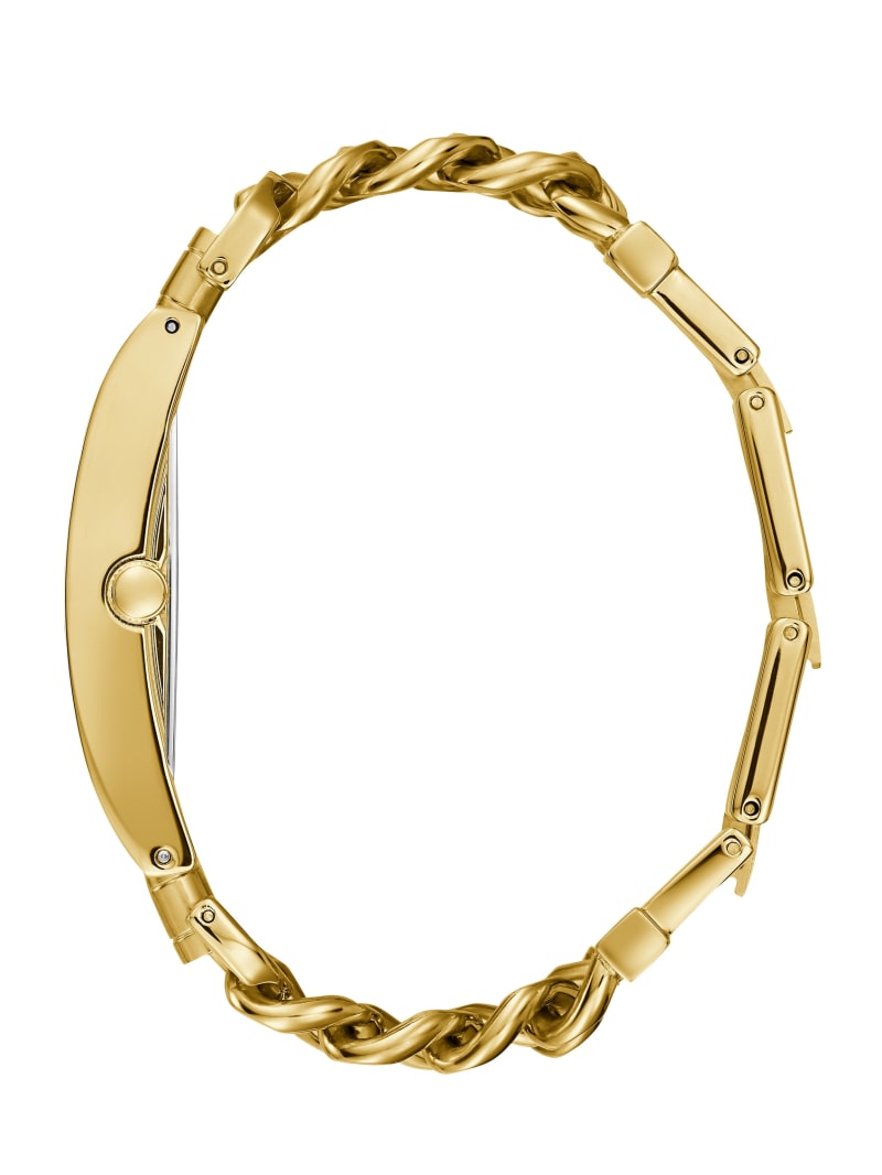 Guess Gold-Tone Chain Analog Watch - Silver/Gold Guess Gold-Tone Chain Analog Watch - Silver/Gold