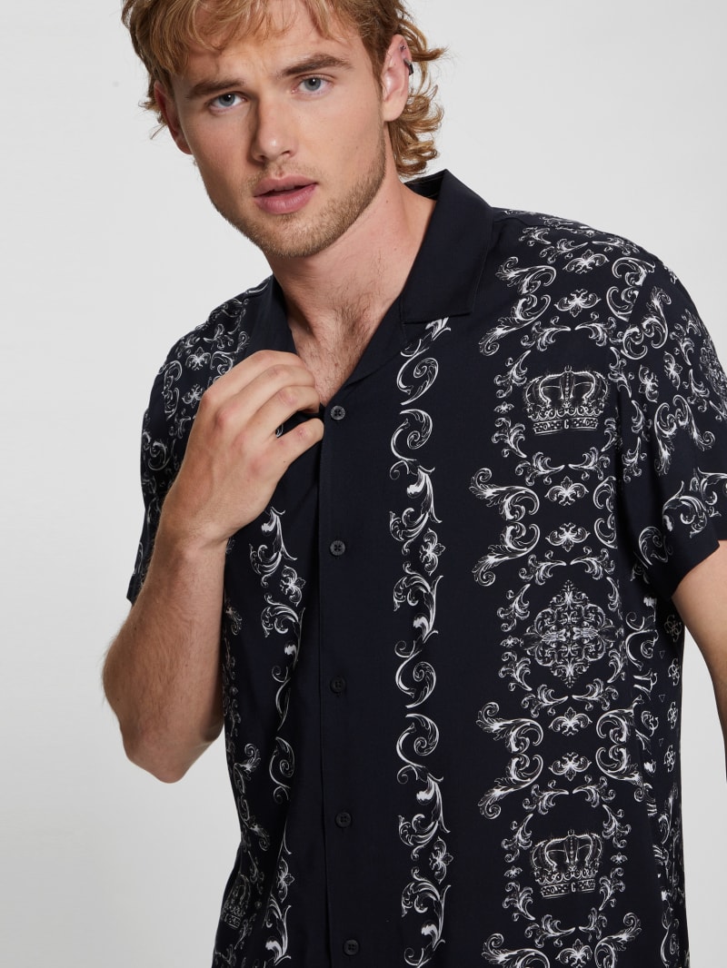 Guess Eco Royal Scroll Shirt - Royal Scroll Guess Eco Royal Scroll Shirt - Royal Scroll