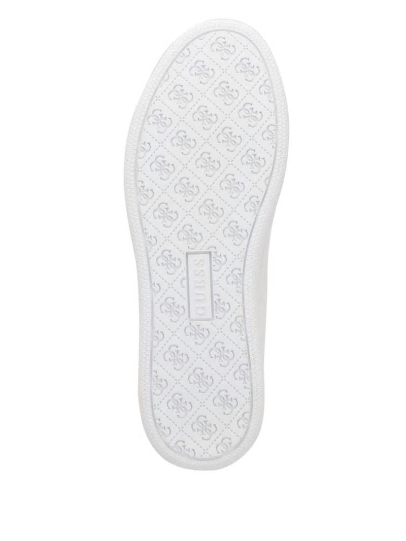 Guess Renzy Debossed Logo Low-Top Sneakers - White Graffiti Guess Renzy Debossed Logo Low-Top Sneakers - White Graffiti