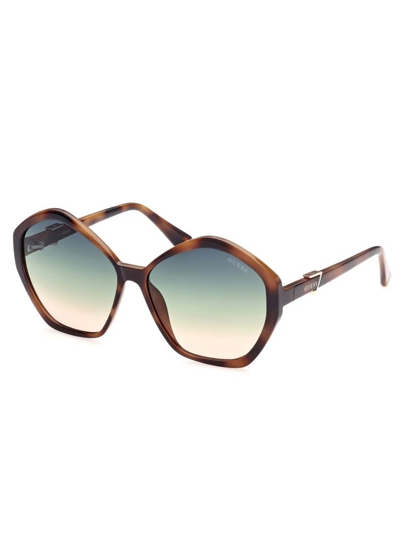 Guess Oversized Geometric Logo Sunglasses - 53p Tort Guess Oversized Geometric Logo Sunglasses - 53p Tort