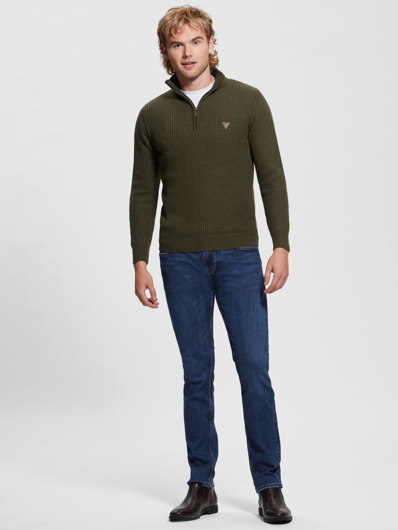Guess Aric Ribbed Camioner Sweater - Dusty Sage Guess Aric Ribbed Camioner Sweater - Dusty Sage