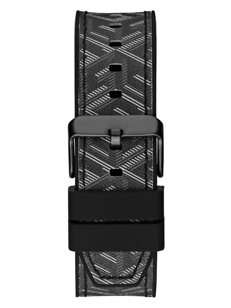 Guess G-Cube Black Leather Multifunction Watch - Black Snakeskin Guess G-Cube Black Leather Multifunction Watch - Black Snakeskin
