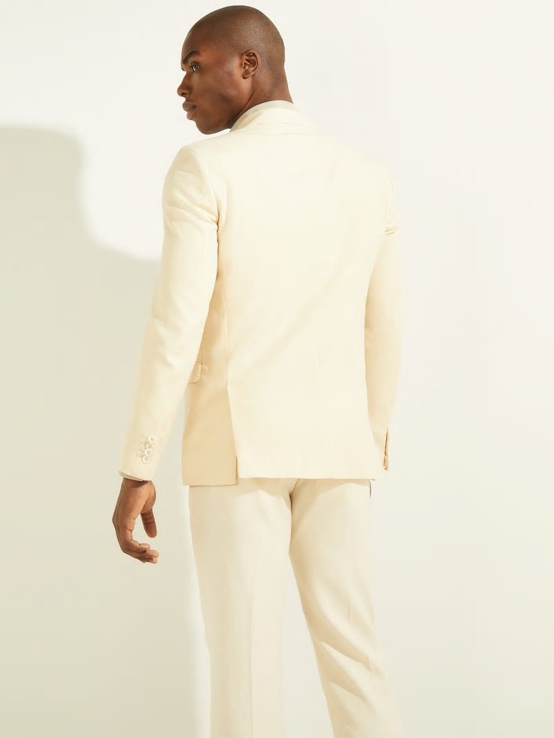 Guess Eco Double Breasted Blazer - Creme Brulee Guess Eco Double Breasted Blazer - Creme Brulee