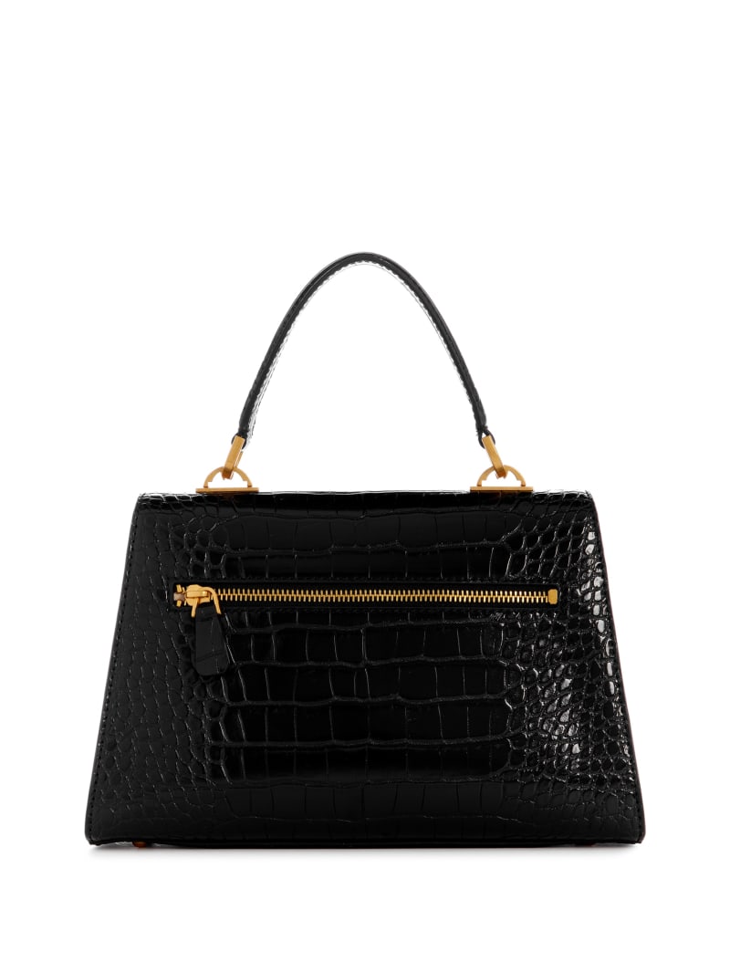 Guess Sestri Crocodile-Embossed Crossbody - Black Guess Sestri Crocodile-Embossed Crossbody - Black
