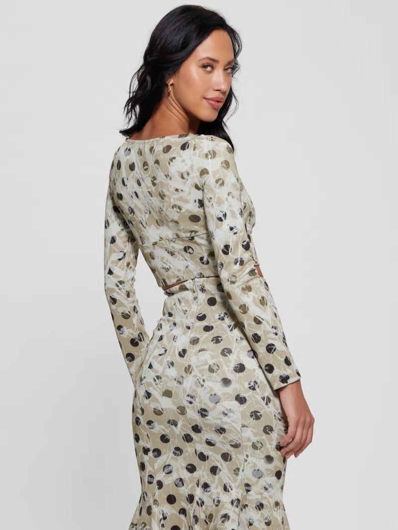 Guess Amy Crop Top - Sandy Polka Dots Guess Amy Crop Top - Sandy Polka Dots