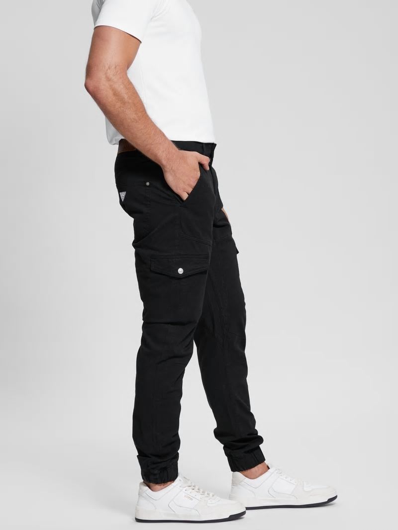 Guess New Kombat Tapered Twill Pants - Black Guess New Kombat Tapered Twill Pants - Black