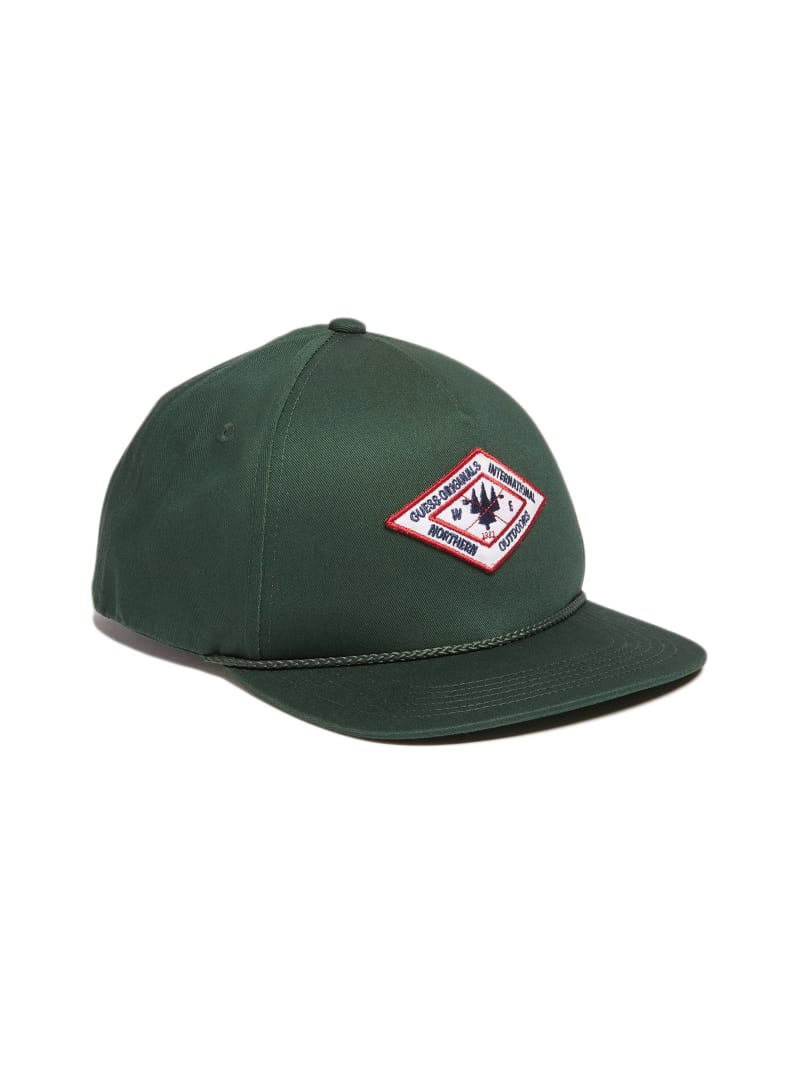 Guess GUESS Originals Outdoor Patched Hat - Moss Mat Guess GUESS Originals Outdoor Patched Hat - Moss Mat