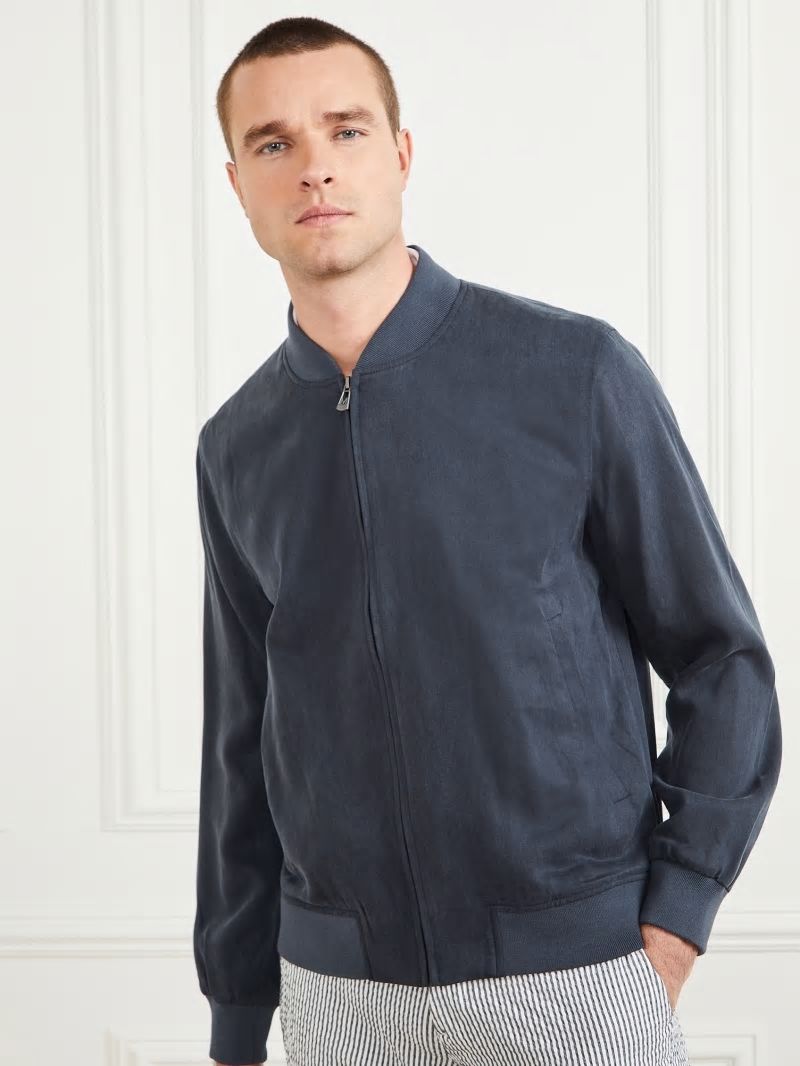 Guess Eco Classic Flight Jacket - Bleu &eacute;L&eacute;Gant