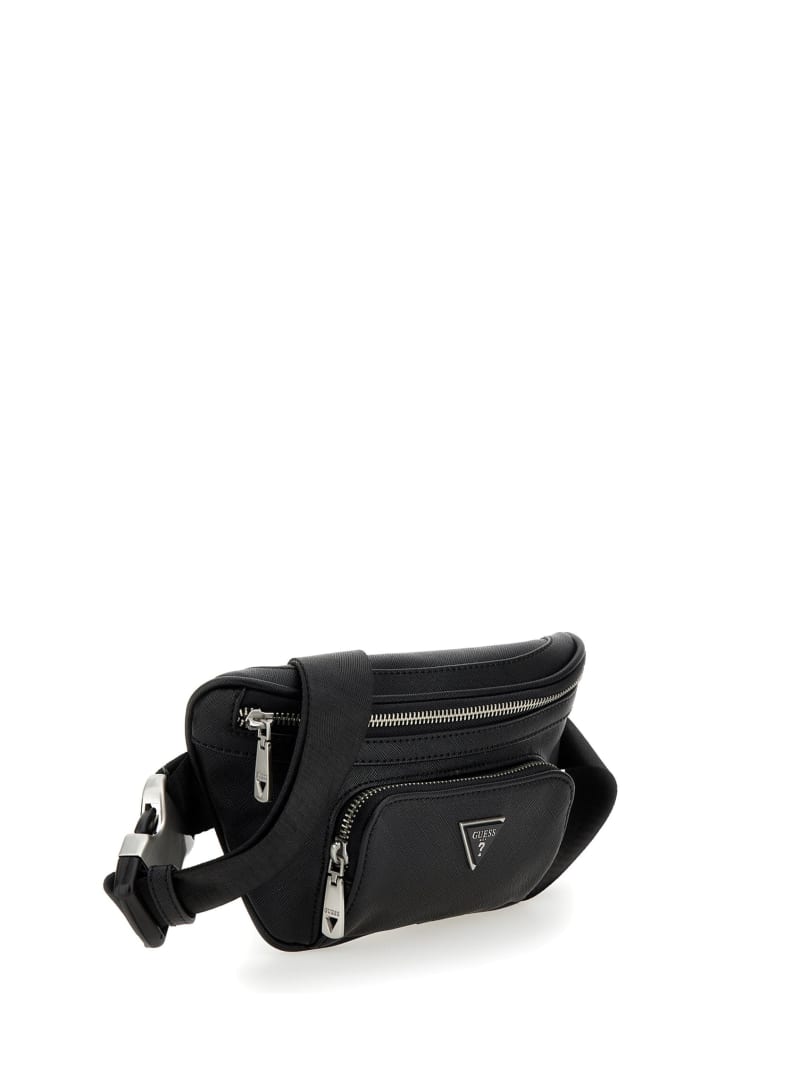 Guess Eco Certosa Compact Bum Bag - Black Guess Eco Certosa Compact Bum Bag - Black