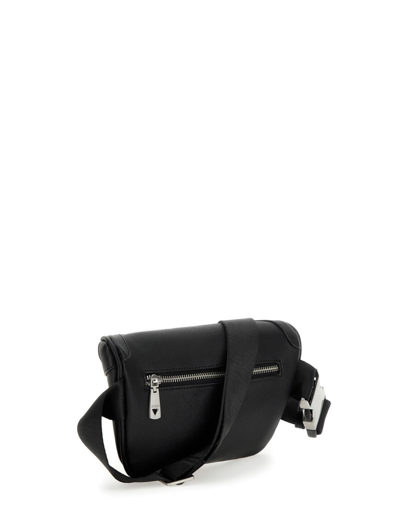 Guess Eco Certosa Compact Bum Bag - Black Guess Eco Certosa Compact Bum Bag - Black