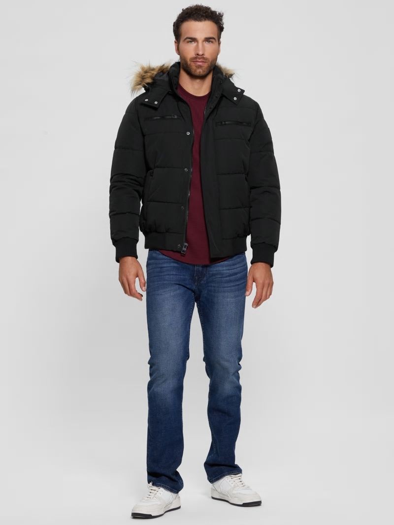 Guess Heavy Flight Puffer Jacket - Black Guess Heavy Flight Puffer Jacket - Black