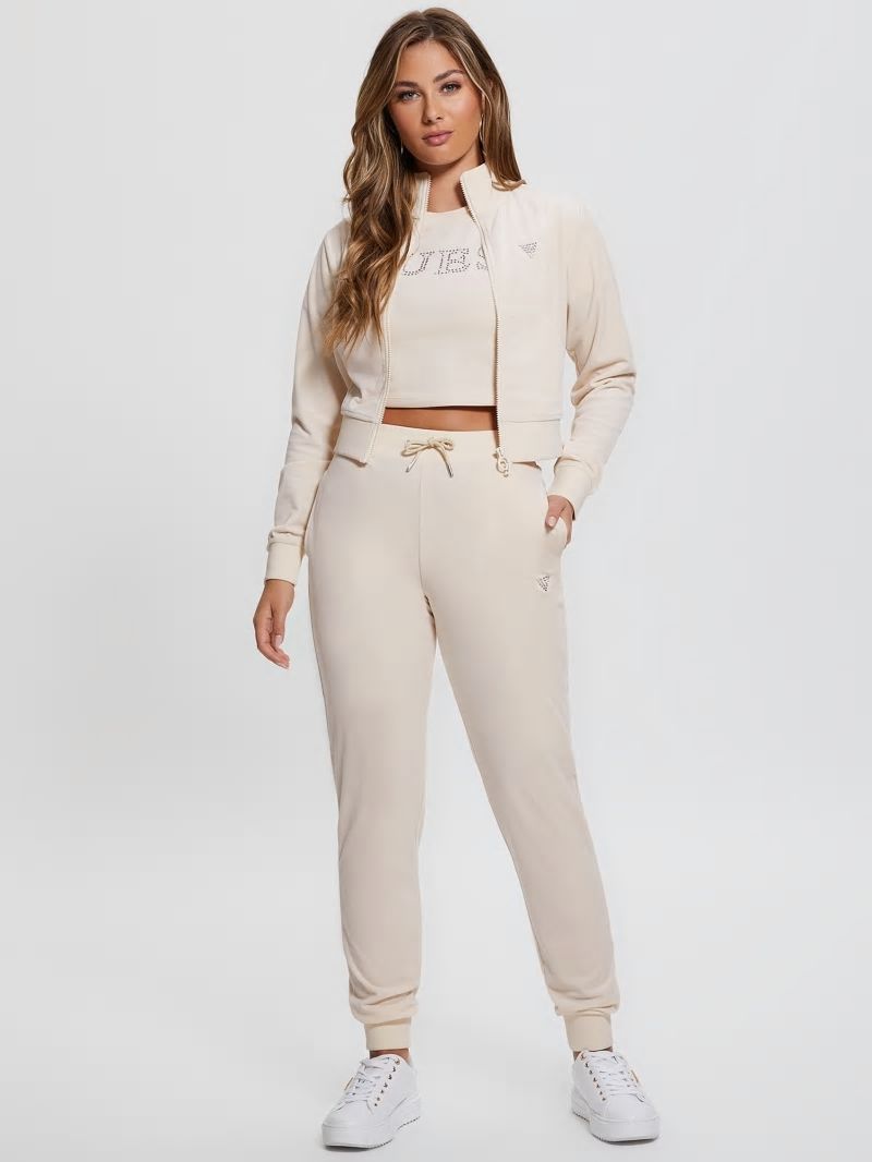 Guess Eco Couture Full-Zip Sweatshirt - Vanilla Blush Guess Eco Couture Full-Zip Sweatshirt - Vanilla Blush