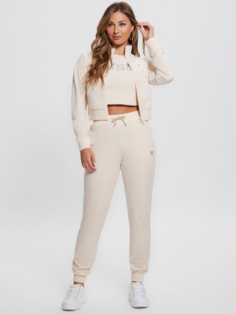 Guess Eco Couture Full-Zip Sweatshirt - Vanilla Blush Guess Eco Couture Full-Zip Sweatshirt - Vanilla Blush