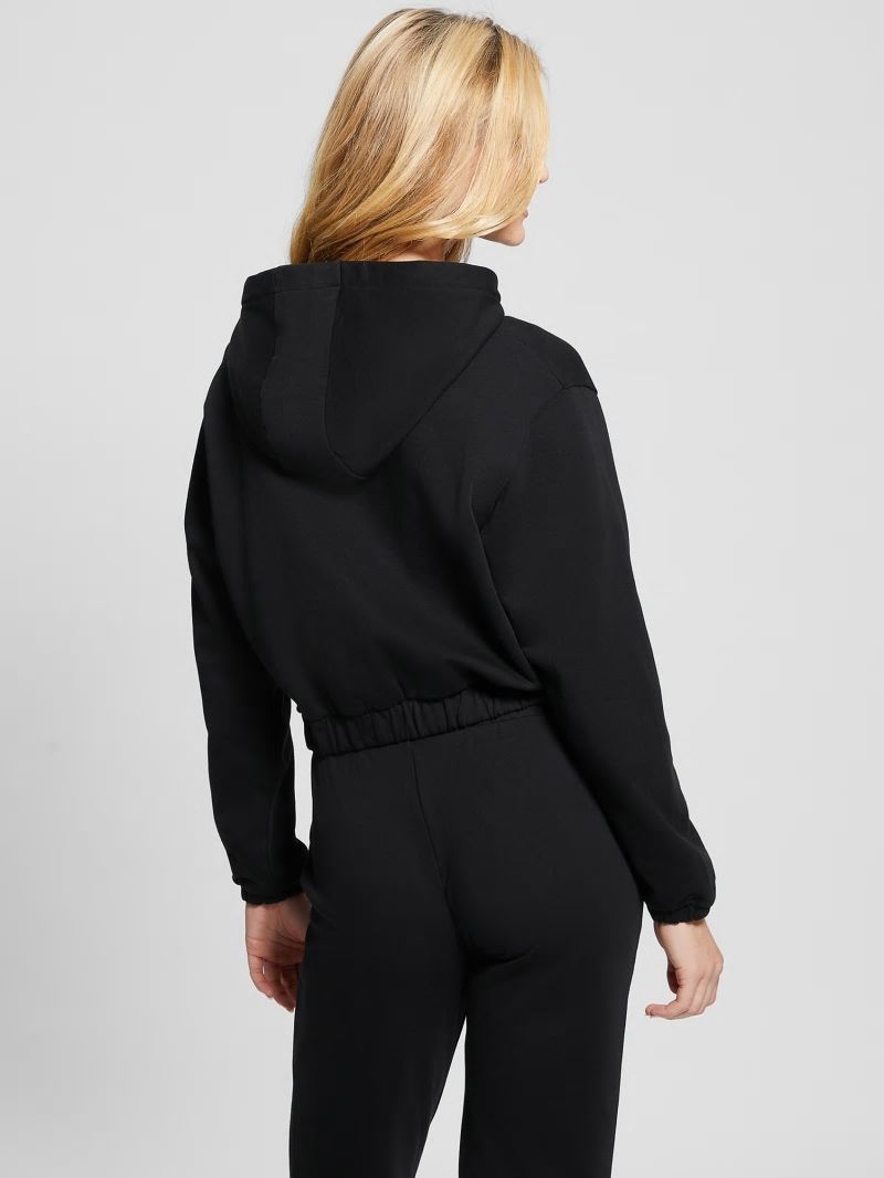 Guess Eleanora Cropped Hoodie - Black Guess Eleanora Cropped Hoodie - Black