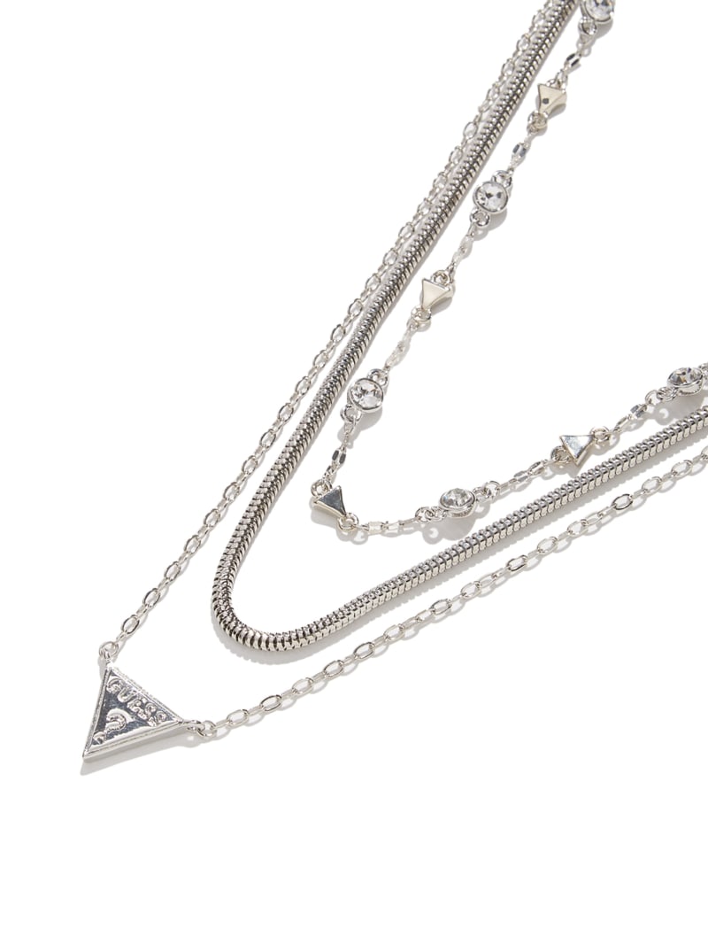 Guess Silver-Tone Signature Layered Necklace - Silver Guess Silver-Tone Signature Layered Necklace - Silver