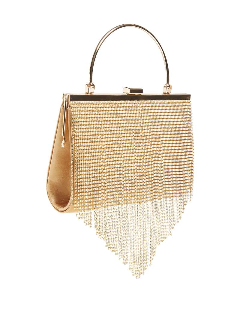 Guess Rhinestone Fringe Clutch - Silver/Gold Guess Rhinestone Fringe Clutch - Silver/Gold