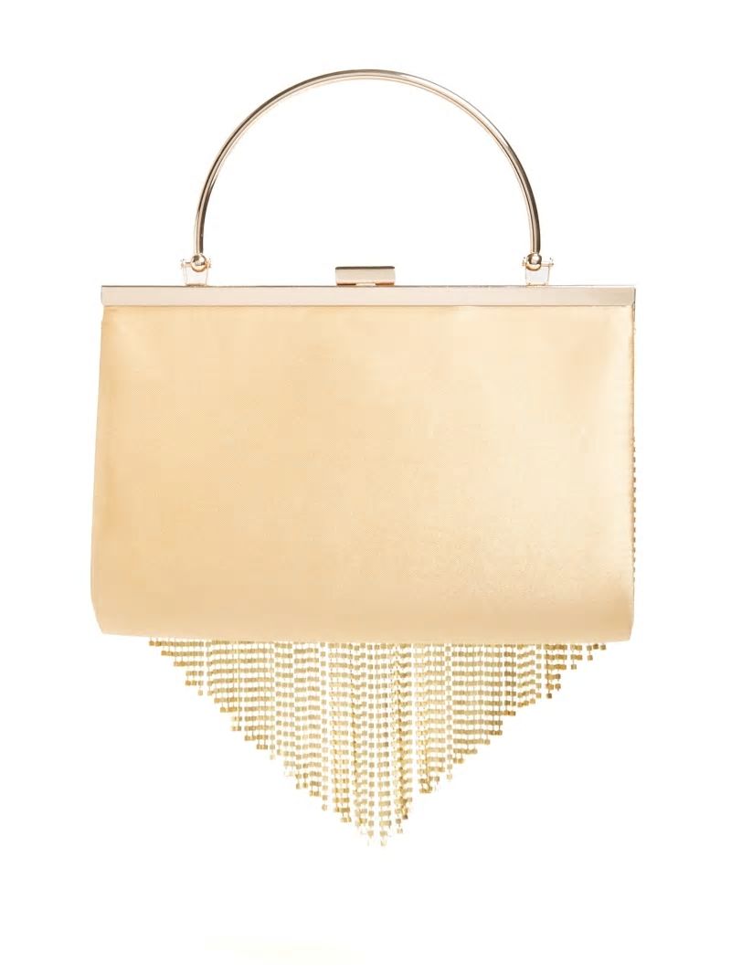 Guess Rhinestone Fringe Clutch - Silver/Gold Guess Rhinestone Fringe Clutch - Silver/Gold