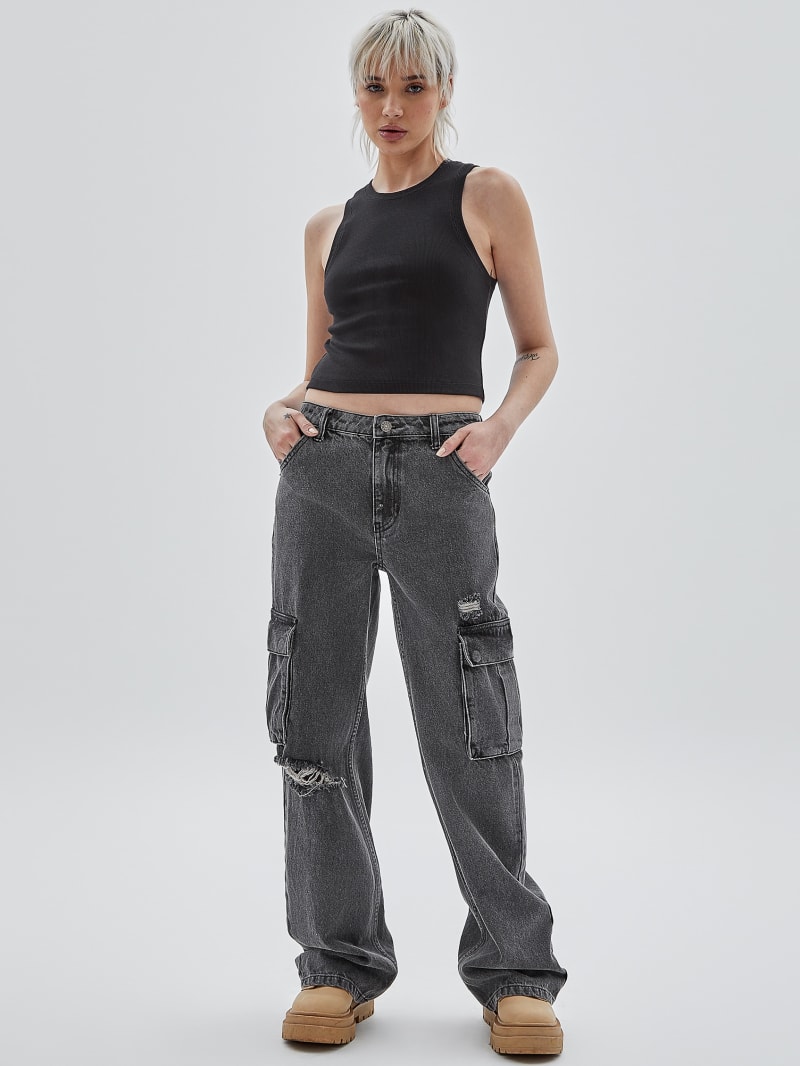 Guess GUESS Originals Cropped Tank - Black Guess GUESS Originals Cropped Tank - Black