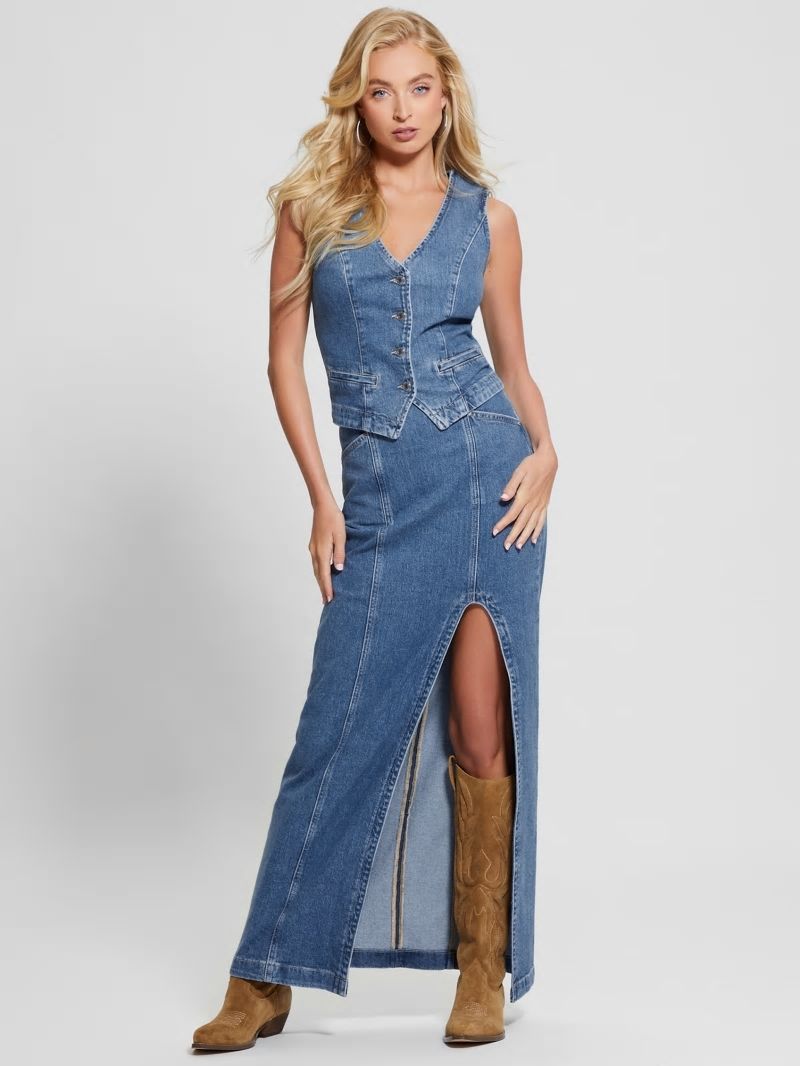 Guess Charis Denim Skirt - Oneroa Guess Charis Denim Skirt - Oneroa
