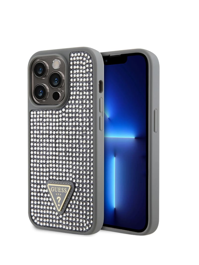 Guess Rhinestone iPhone 15 Pro Case - Silver Guess Rhinestone iPhone 15 Pro Case - Silver